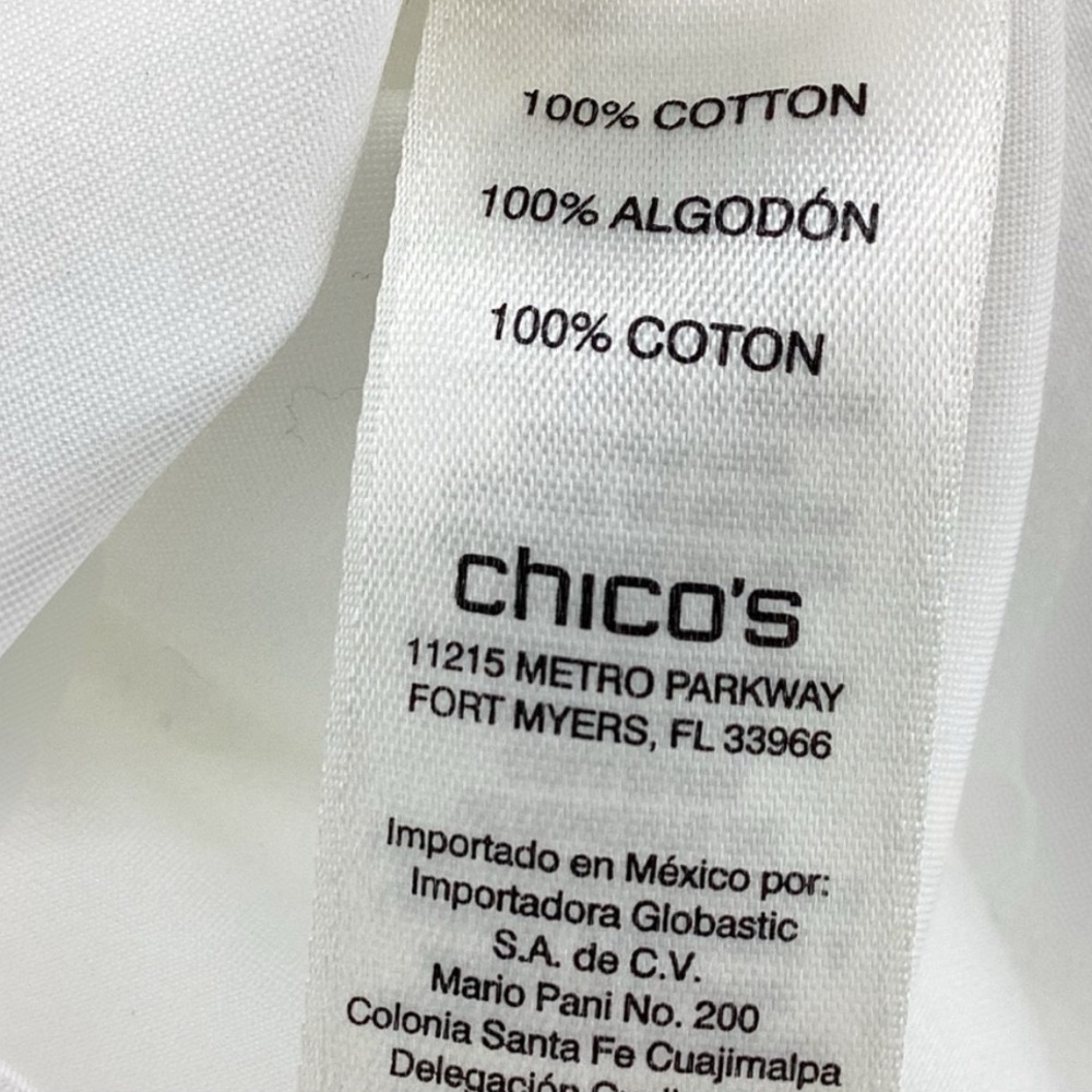 Chico's White Button Down Shirt - Picture 8 of 13